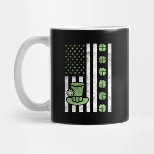 Irish American Flag Shamrock St Patricks Day Mug